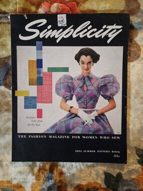 1952 SUMMER SIMPLICITY PATTERN BOOK MAGAZINE FASHION SEWING INSTRUCTIONS ANTIQUE